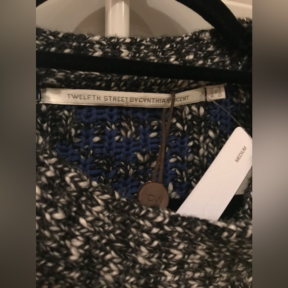 🔥Anthropologie Twelfth Street by Cynthia Vincent Contrast Sleeve Jacket - Picture 3 of 12